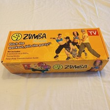 Zumba Fitness Set Toning Sticks & Total Body Transformation 4 DVD Set