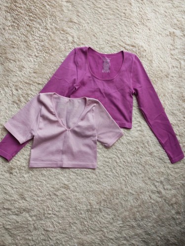 2pcs primark pink rose - pink, crop