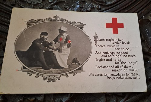 Ww1 nurse wounded soldier - &,