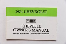 1974 chevelle owner manual - chevelle,