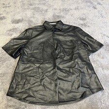 ZARA FAUX LEATHER TOP  Relaxed