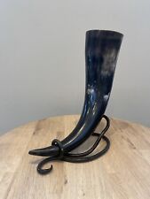 Small Medieval Viking Drinking Horn Stand Holder hand-forged. LARP Reenactment