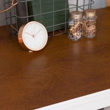 BROWN VINYL BROWN LEATHER