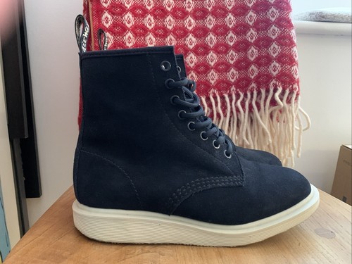 Doc martens whiton navy - navy, suede