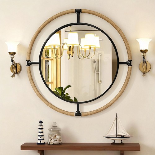 Large round wall mirror - round,