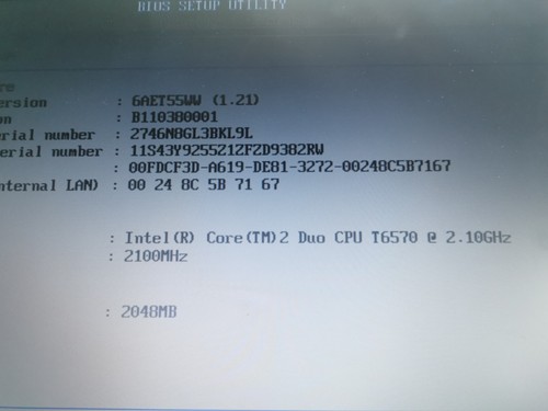Lenovo thinkpad model 2746 n8g - lenovo, 2746-n8g