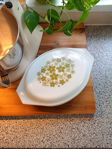 Vintage pyrex green crazy - pyrex,