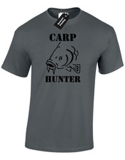 CARP HUNTER MENS T SHIRT TEE CARP FISHING FISHERMAN ANGLING CLOTHING TOP