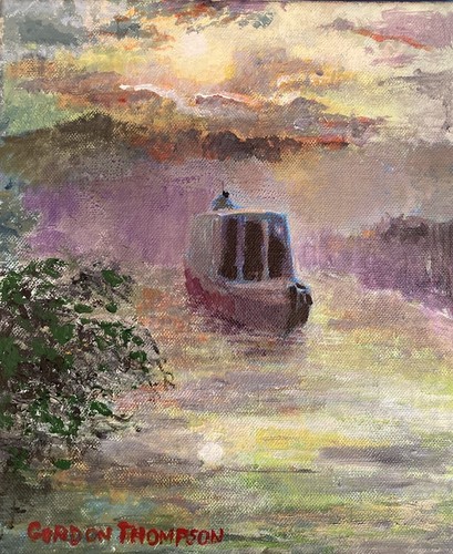 Midland art oil painting canal - oil,