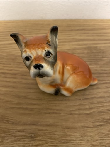 Boxer figurine puppy dog - figurine,