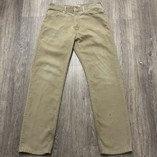 VTG Levi's 505 Corduroy Trousers Straight Leg Beige Cotton Mens Fit As 32W x 32L