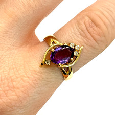 Amethyst & Diamond Accent