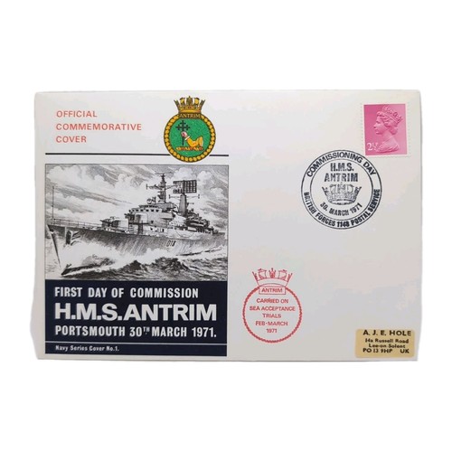 Hms antrim 1971 commemorative - hms,