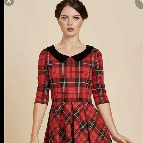 Joanie size red tartan - size, 12