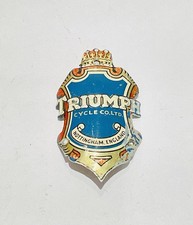 Vintage TRIUMPH Bicycle Head Badge: Used