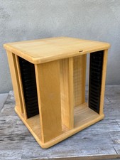 Vtg Wood 72 CD Spinner Rack