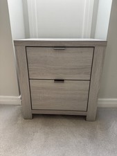 M&S grey wood grain bedside