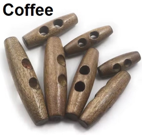 60mm wooden toggle - wooden, buttons