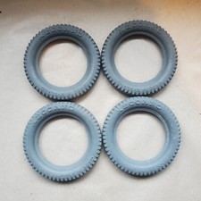 4x Meccano P142b,Grey Tyres For 3 Inch Pulleys  Soft