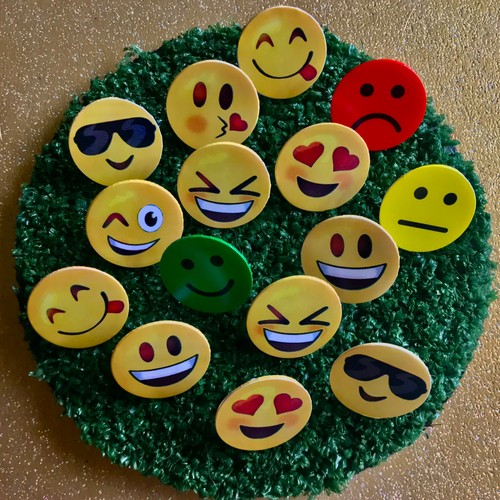 25mm smiley face - x, "