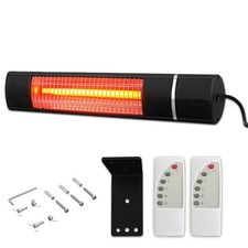 Wall Mounted Carbon Infrared Patio Heater 2000W | Outdoor Indoor Electric IP65