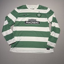 Nike Celtic Shirt Mens Large Home 13/14 Long Sleeve Dri Fit Football Magners
