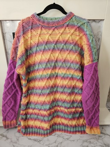 Bright colourful hand knitted - colourful,