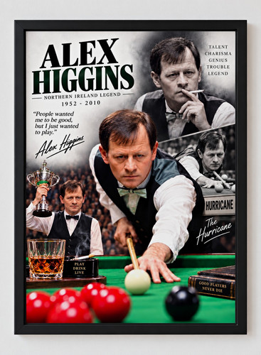 Alex higgins snooker wall - higgins,