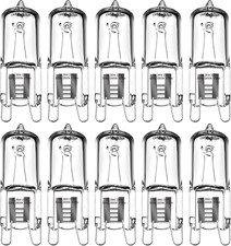 10 Pack G9 28W Clear Capsule Dimmable Halogen Light Bulbs,230V 28W 370Lm 2800K W