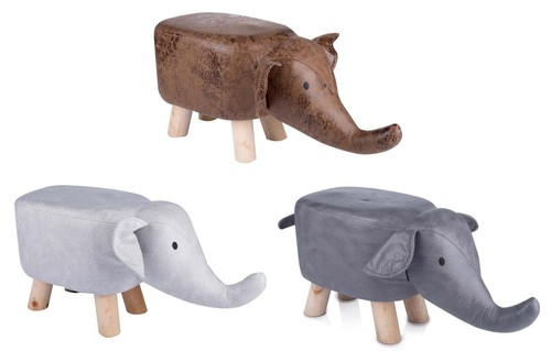 Elephant storage footstool - elephant,