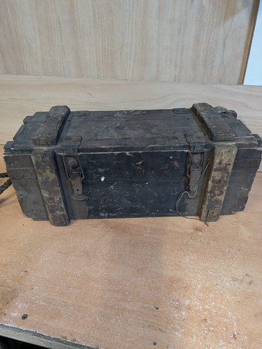Vintage ammunition wooden box - wooden,