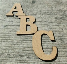 Wooden Letters Craft Bold Large 3-30cm (3mm Thick) MDF Plaques Signs Wall Decor