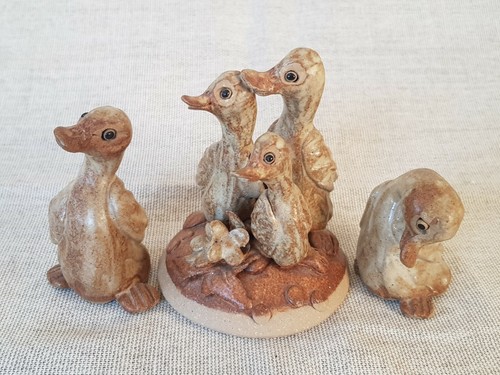 Handcrafted pottery ducklings - handcrafted,