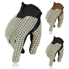 Men's Driving Gloves Goatskin Leather Chauffeur Dress Classic Vintage Cotton TAN