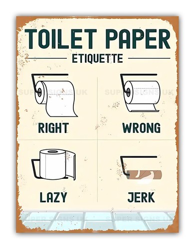 Funny toilet paper etiquette - funny,