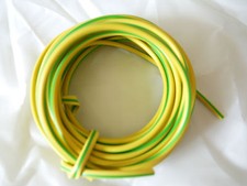 Earth Sleeving Green / Yellow  PVC 3mm, 4mm, 6mm Various Lengths
