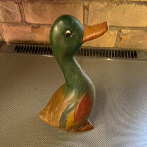 Hand carved wooden - carved, duck