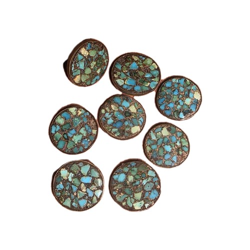 1940s turqoise tesserae - turqoise,