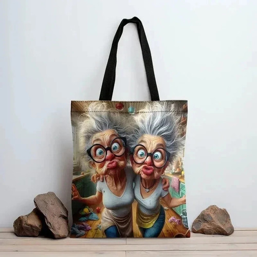 Quirky grandma tote bag - bag, –