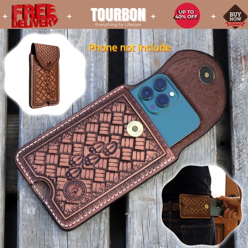 Tourbon leather cell phone - tourbon,
