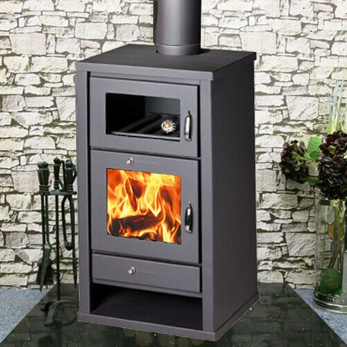 Wood burning oven - burning,