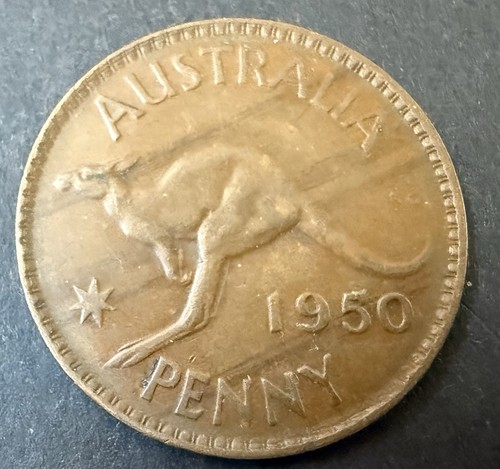 1950 penny dot australian - 1950, no