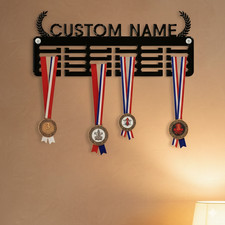 Custom Name Medal Hanger Personalised Sport Medal Holder Award Display Wall Sign