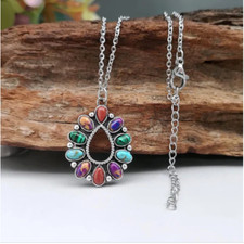 Silver Multi Colour Turquoise