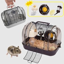 Home Portable Gorgeous Hamster Travel Cage Gerbil Mouse Cage Animal Play UK
