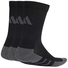 ADIDAS ESSENTIALS CLIMACOOL MENS GOLF CREW SOCKS BLACK / MULTIBUY 3 PAIR PACK