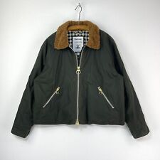 Barbour Alexa Chung Floyd Wax Jacket Womens 18 Green Short Alexachung Bomber
