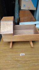 Antique Handmade Wooden Doll Cradle/Manger. With Hand Carved Details, Used