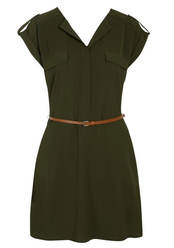 Khaki green crepe - f&f,