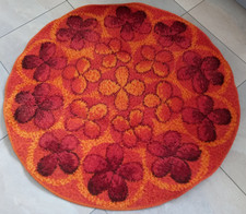 Vintage retro round - vintage, rug